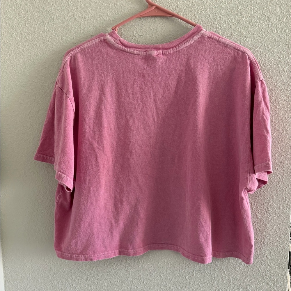 Billabong Pink Crop Top with 'Good Vibes Only' Print - Picture 5 of 6